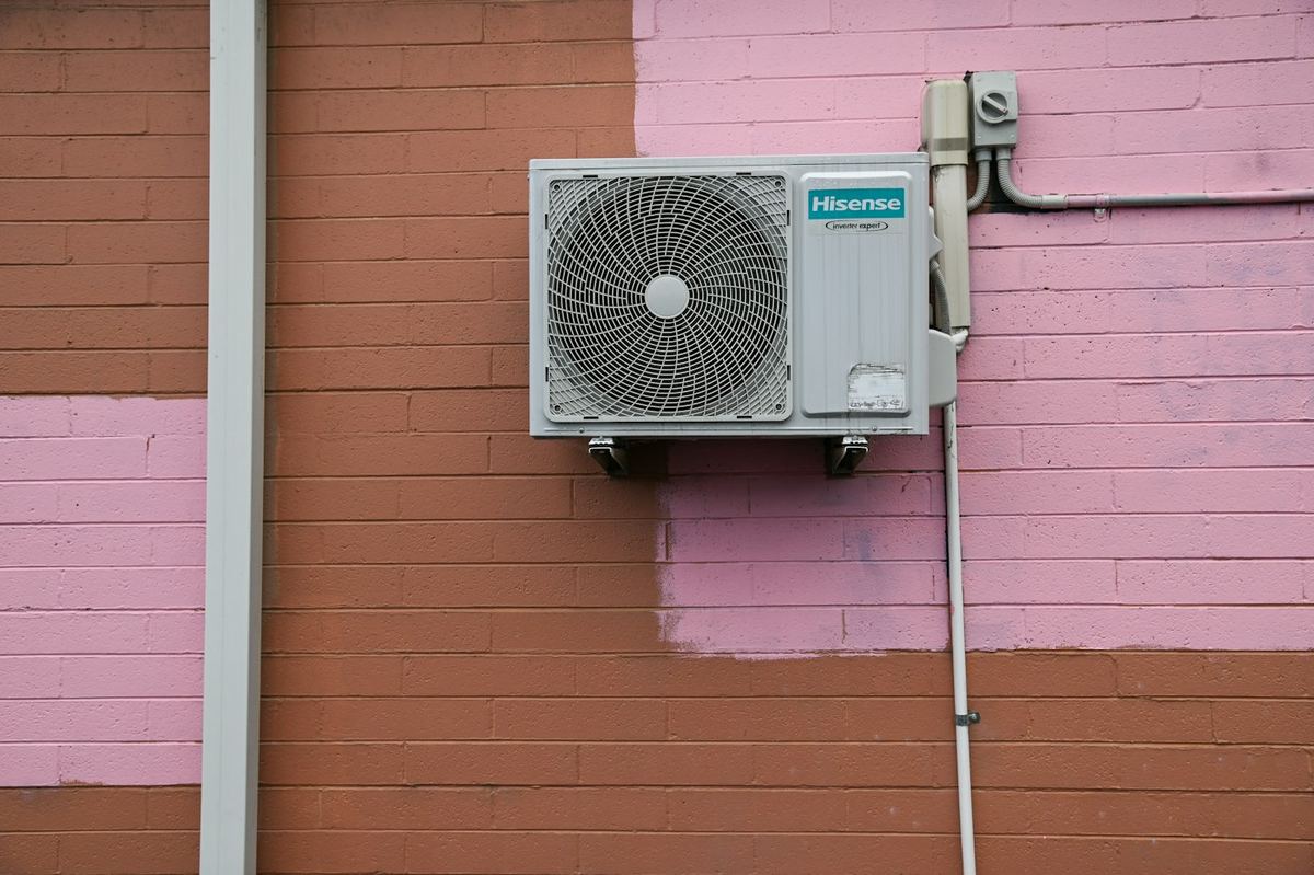 Air conditioning equipment outside a home